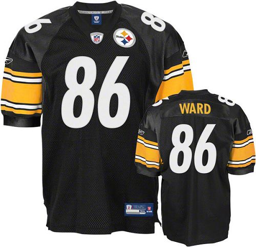 Men's Authentic Hines Ward Reebok Jersey Black Home - #86 Throwback NFL Pittsburgh Steelers